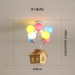 Ahşap Uçan Ev Renkli Balon Avize - Görsel 11