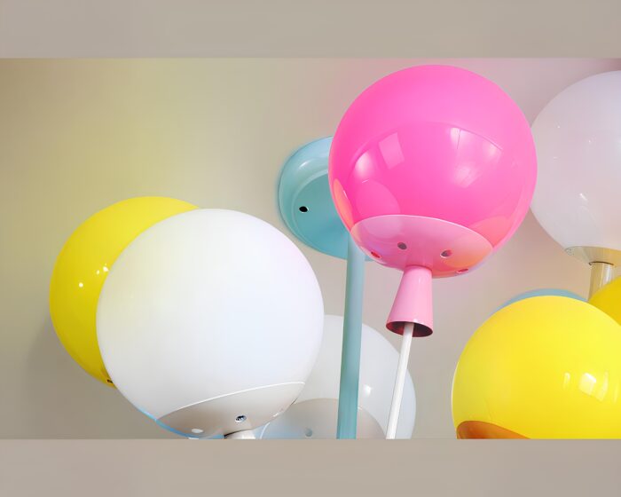 Ahşap Uçan Ev Renkli Balon Avize - Görsel 10