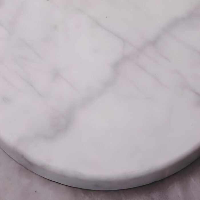Bambu Hasır Şapkalı Deve Boynu Arc Lambader | Mermer Tabanlı Modern Tasarım - Görsel 6