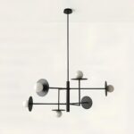 Miro Modern Sarkıt Avize - Cam Küre & Metal Gövde