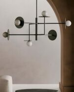 Miro Modern Sarkıt Avize - Cam Küre & Metal Gövde - Görsel 4